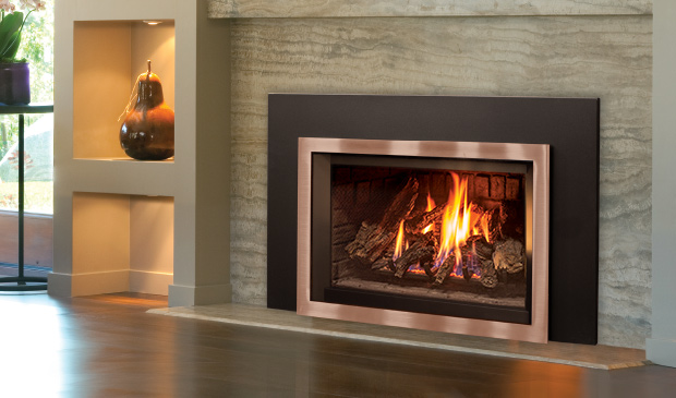 Gas burning fireplace insert remodeling services in Grand Island, NY
