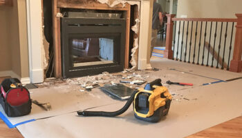 chimney breast wall remodel, buffalo ny