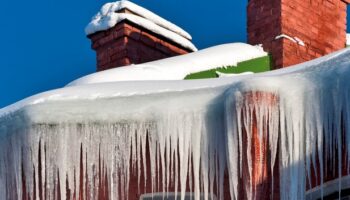 chimney ice dam, williamsville ny