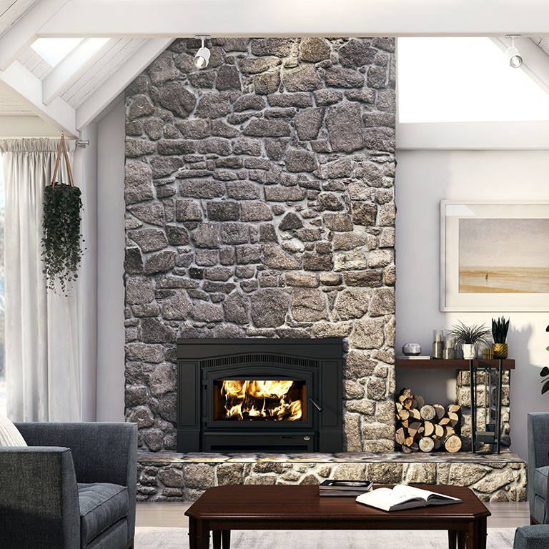 wood-burning fireplace, amhurst ny