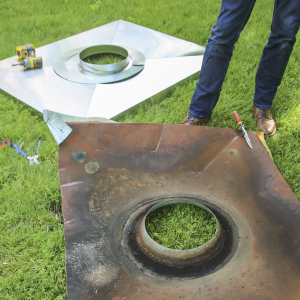 Rusted Chimney Chase Cover Replacement, Kings Mountain NC