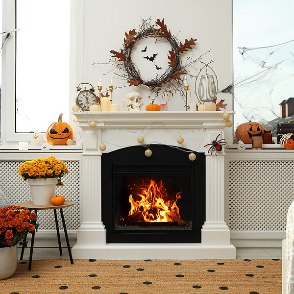 Fall Fireplace Decor, North Buffalo NY
