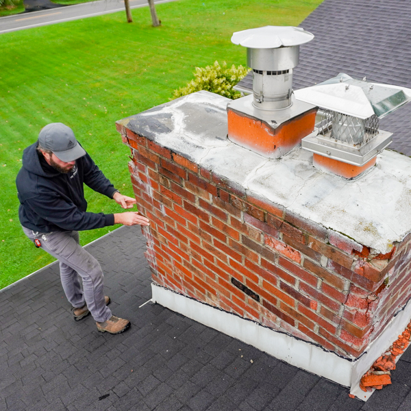 Chimney Inspection with Damaged Masonry in Pittsford, NY