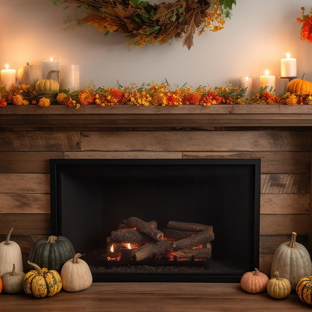 fall decor ideas for your fireplace in Pittsford, NY