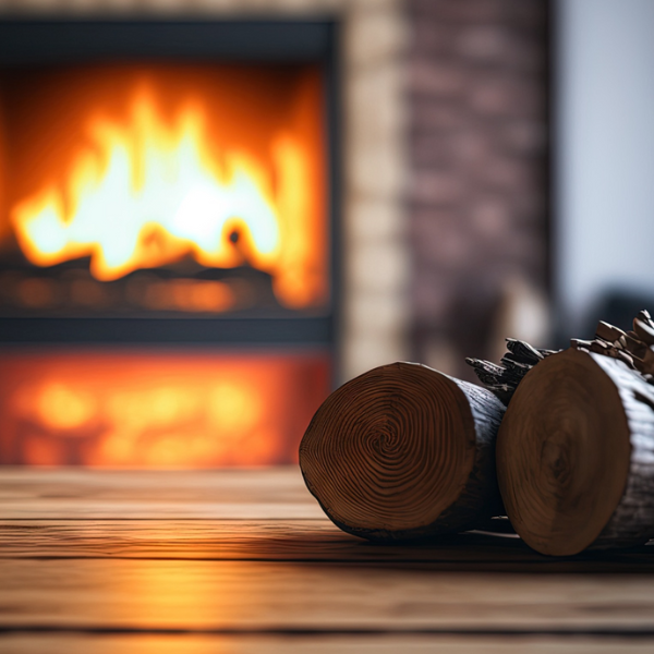 Wood fireplace insert in Rochester, NY.