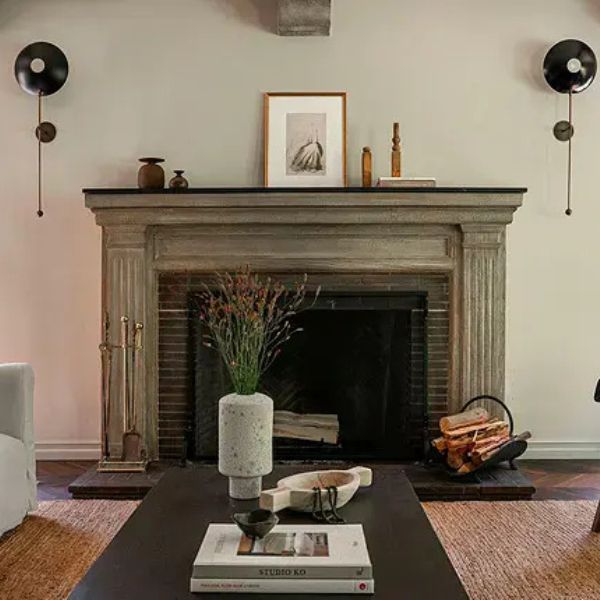 Historic fireplace is Rochester, NY.