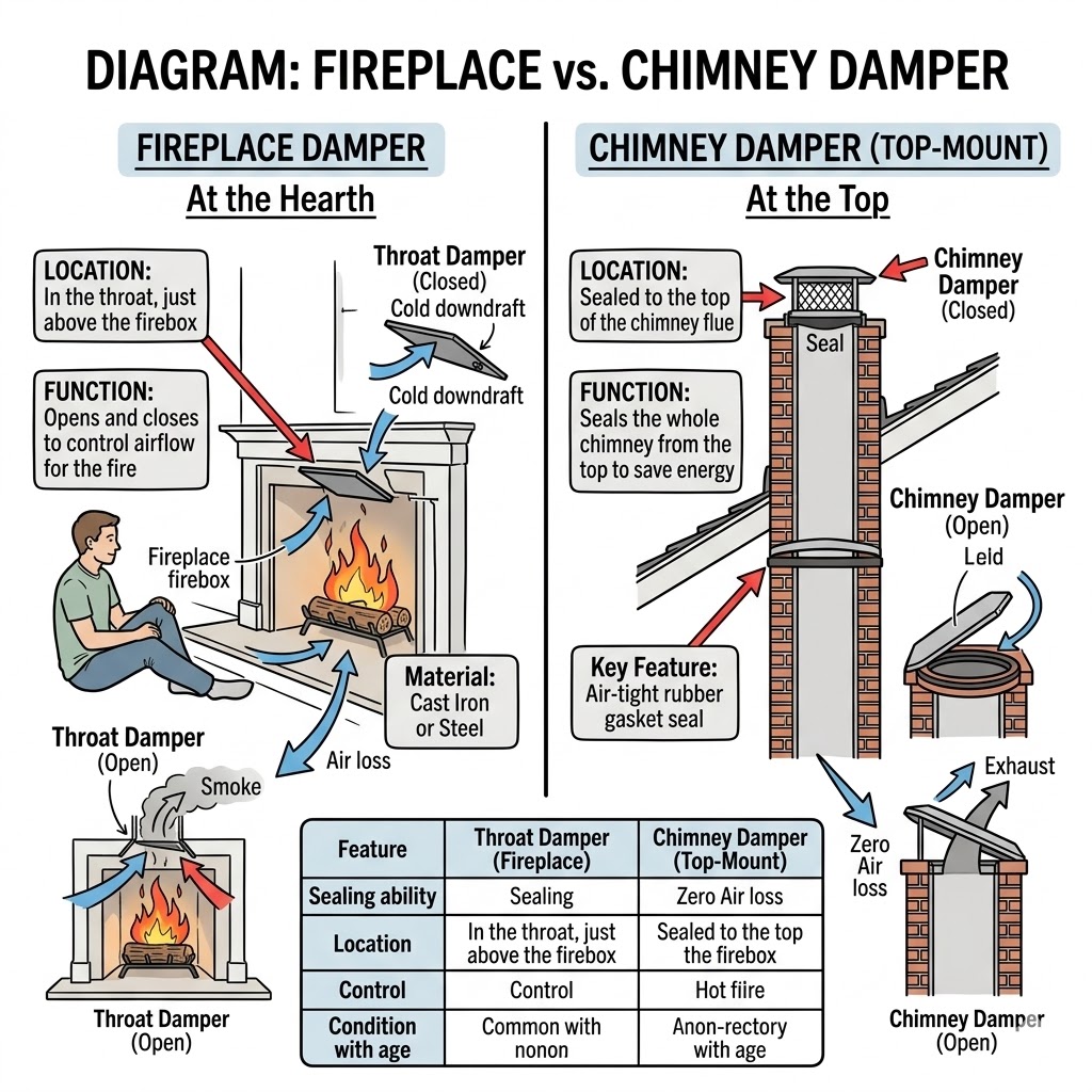 Fireplace and chimney dampers in Rochester, NY